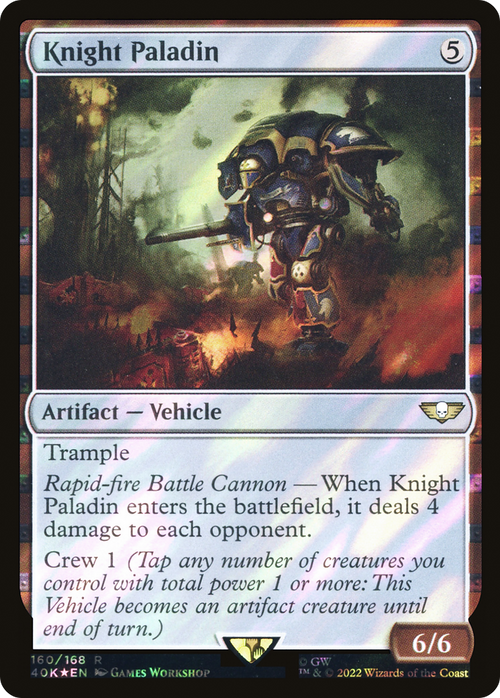 Knight Paladin (Surge Foil) (40K-160) - Warhammer 40,000 Commander Foil