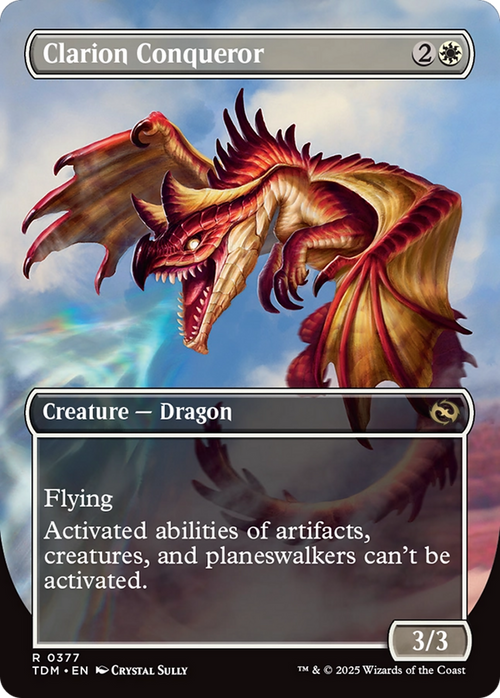Clarion Conqueror (Borderless) (TDM-377) - Tarkir: Dragonstorm Foil