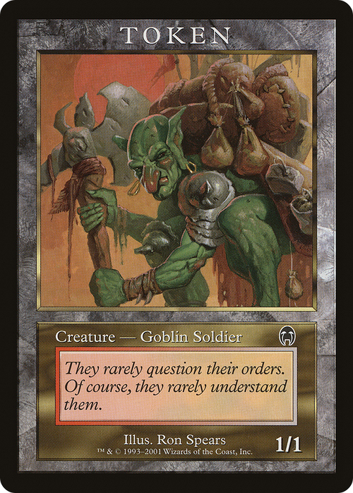 Goblin Soldier Token (APC) (MPRP-) - Magic Player Rewards 2001