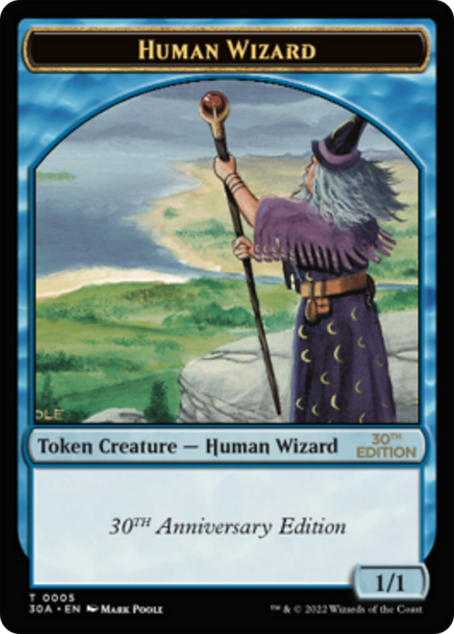 Human Wizard Token (30A-005) - 30th Anniversary Tokens