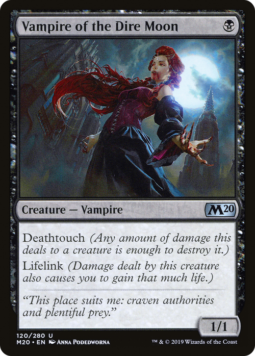 Vampire of the Dire Moon (M20-120) - Core Set 2020 Foil