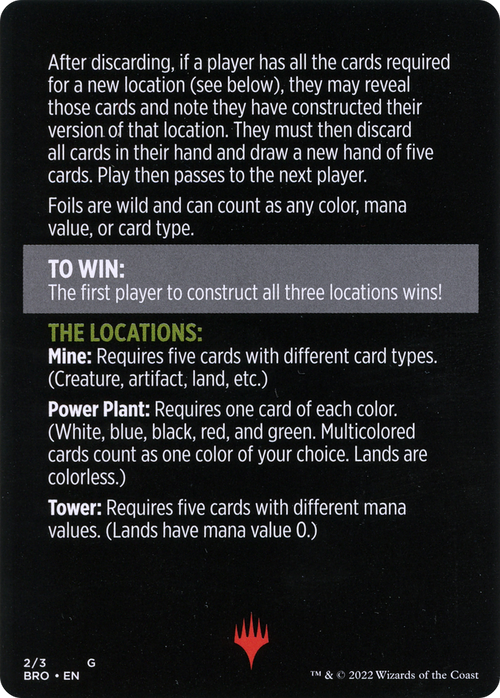 Urza's Blueprints (minigame) // Urza's Blueprints (cont'd) (MBRO-002) - The Brothers' War Minigames