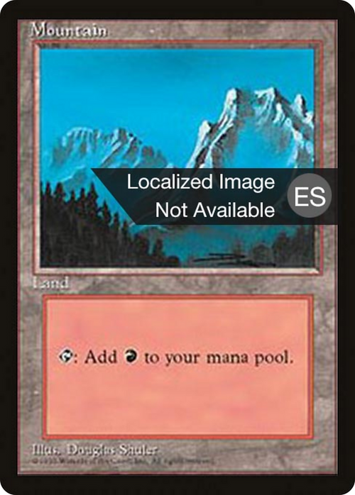 Mountain (B) (4BB-184) - Fourth Edition Foreign Black Border