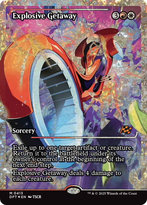 Explosive Getaway (Showcase) (Fracture Foil) (DFT-413) - Aetherdrift: (Showcase) Foil