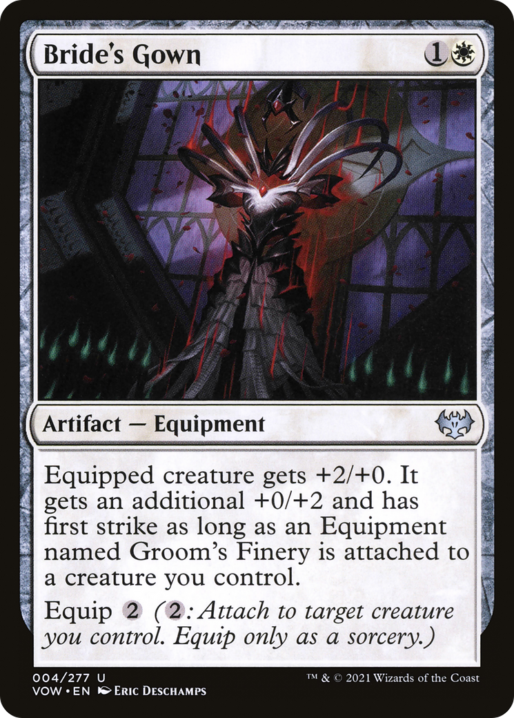 Bride's Gown (VOW-004) - Innistrad: Crimson Vow Foil