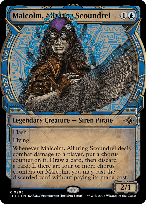 Malcolm, Alluring Scoundrel (Showcase) (LCI-293) - The Lost Caverns of Ixalan: (Showcase) Foil