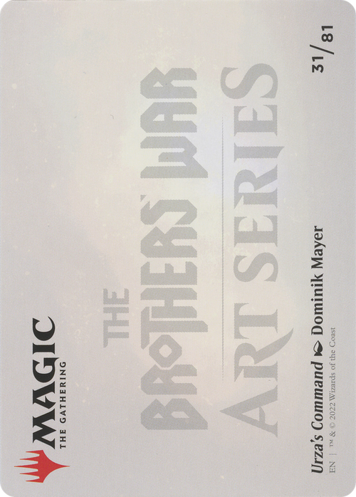 Urza's Command // Urza's Command (ABRO-031) - The Brothers' War Art Series (Borderless)