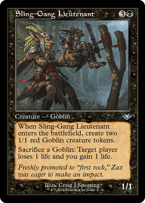 Sling-Gang Lieutenant (Retro Frame) (MH1-008) - Modern Horizons 1 Timeshifts Foil