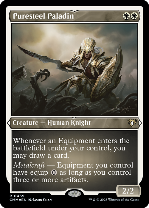Puresteel Paladin (Foil Etched) (CMM-469) - Commander Masters Foil