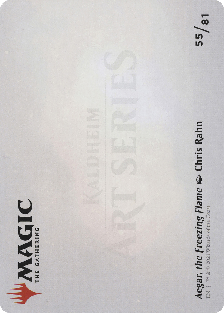 Aegar, the Freezing Flame // Aegar, the Freezing Flame (ASKHM-055) - Art Series: Kaldheim (Borderless) Foil
