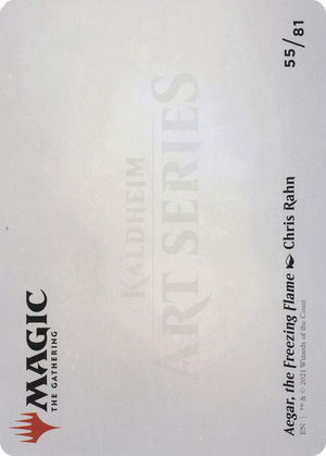 Aegar, the Freezing Flame // Aegar, the Freezing Flame (ASKHM-055) - Art Series: Kaldheim (Borderless) Foil