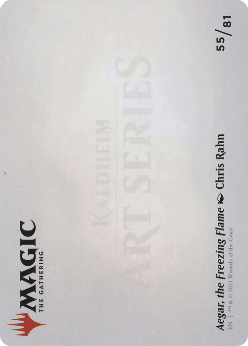Aegar, the Freezing Flame // Aegar, the Freezing Flame (ASKHM-055) - Art Series: Kaldheim (Borderless) Foil