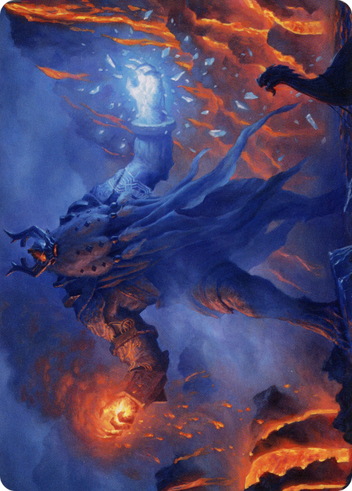 Aegar, the Freezing Flame // Aegar, the Freezing Flame (ASKHM-055) - Art Series: Kaldheim (Borderless) Foil