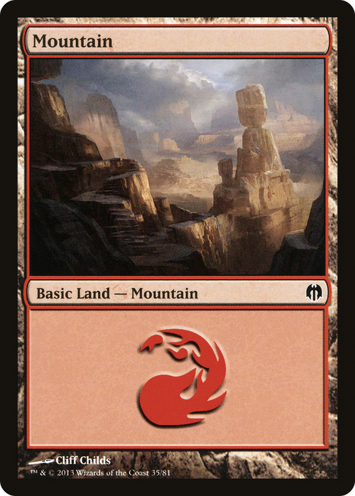 Mountain (35) (DDL-035) - Duel Decks: Heroes vs. Monsters