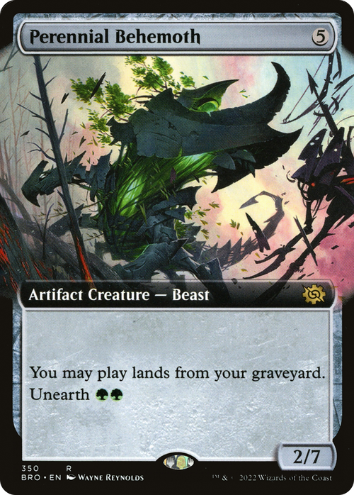 Perennial Behemoth (Extended Art) (BRO-350) - The Brothers' War: (Extended Art) Foil