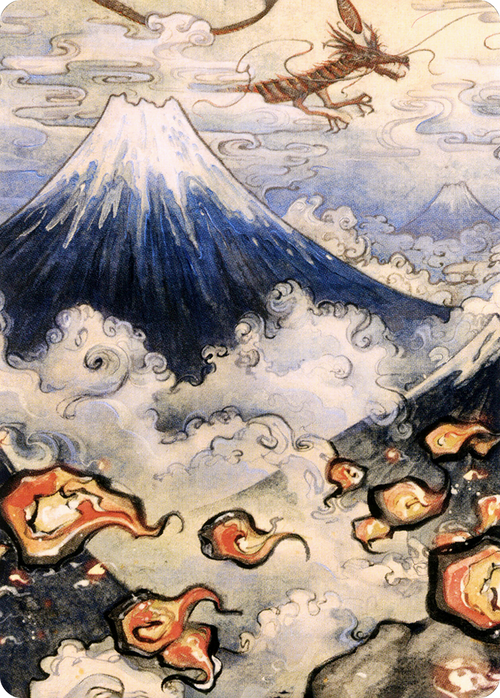 Mountain // Mountain (ANEO-078) - Neon Dynasty Art Series (Borderless) Foil