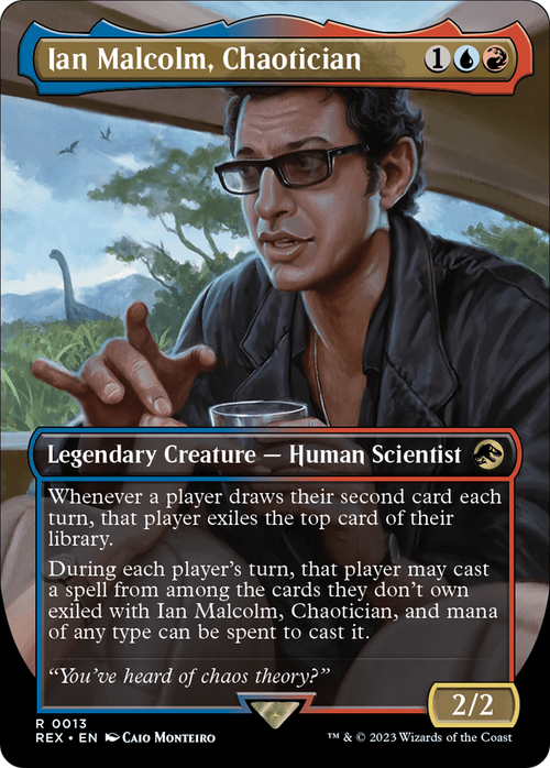 Ian Malcolm, Chaotician (Borderless) (REX-013) - Jurassic World Collection Foil