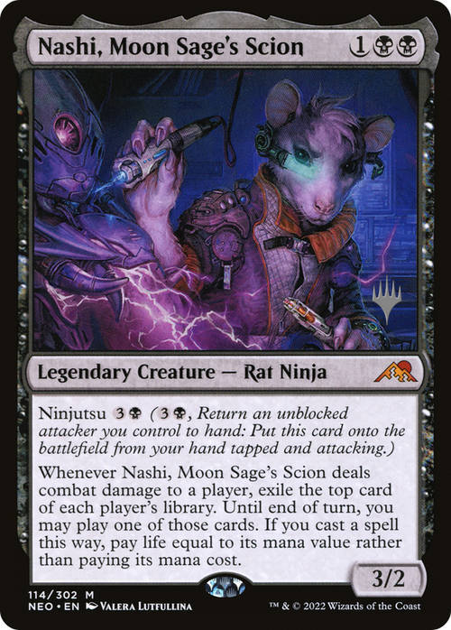 Nashi, Moon Sage's Scion (PPNEO-114) - Kamigawa: Neon Dynasty Promos Foil