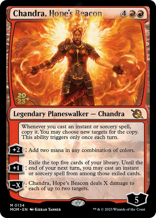 Chandra, Hope's Beacon (PRE-134) - March of the Machine Promos Foil