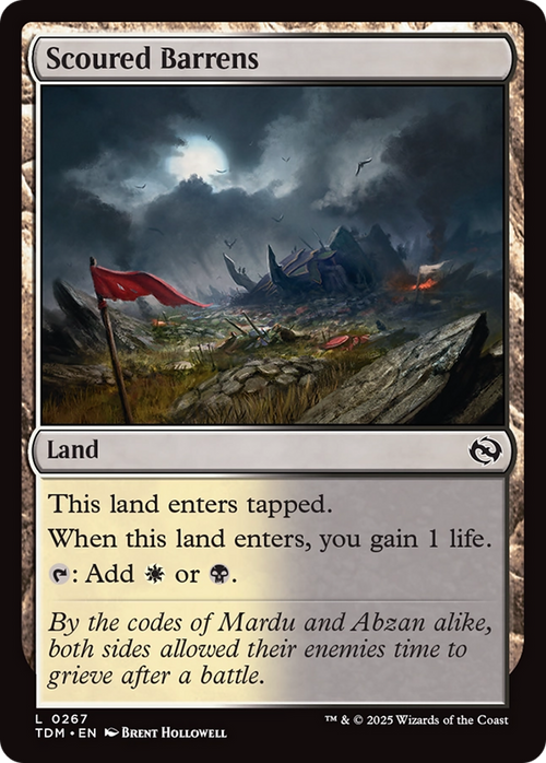 Scoured Barrens (TDM-267) - Tarkir: Dragonstorm Foil