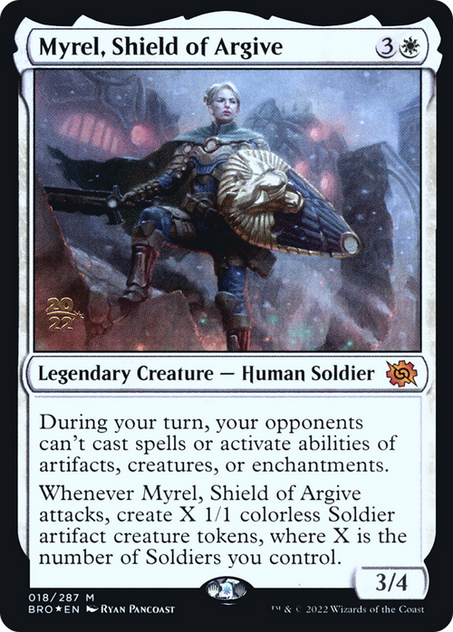 Myrel, Shield of Argive (PRE-018) - The Brothers' War Promos Foil