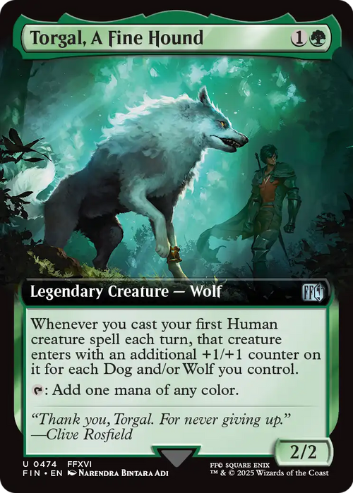 Torgal, A Fine Hound (Extended Art) (FIN-474) - FINAL FANTASY: (Extended Art) Foil