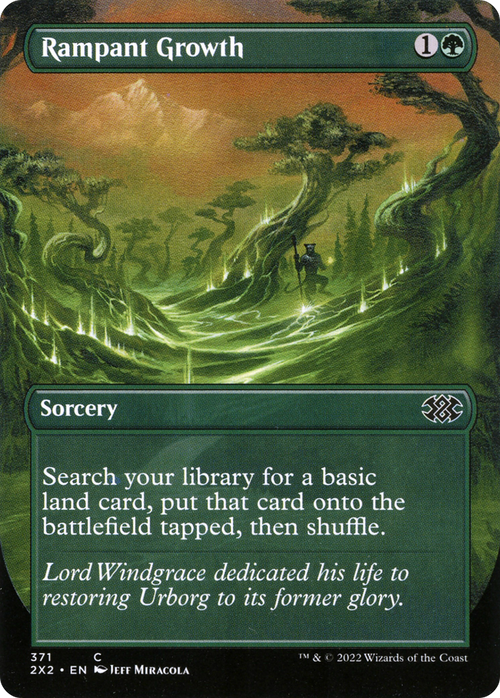 Rampant Growth (Borderless) (2X2-371) - Double Masters 2022 Foil