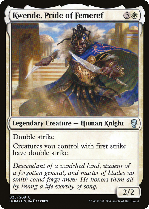 Kwende, Pride of Femeref (DOM-025) - Dominaria Foil