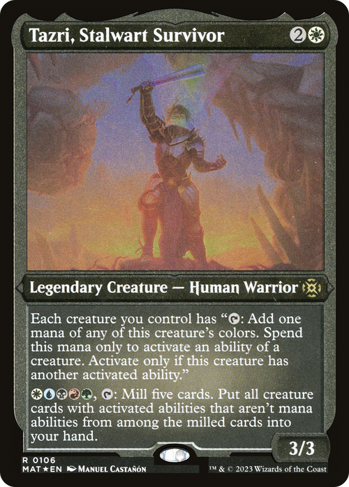 Tazri, Stalwart Survivor (Foil Etched) (MAT-106) - March of the Machine: The Aftermath Foil