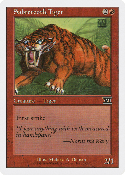 Sabretooth Tiger (6ED-203) - Classic Sixth Edition