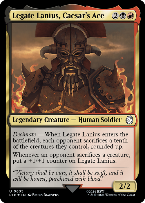 Legate Lanius, Caesar's Ace (Surge Foil) (PIP-635) - Fallout Foil