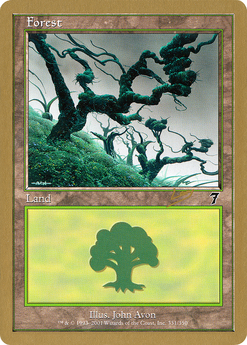 Forest (331) - 2002 Raphael Levy (7ED) (WCD-) - World Championship Decks 2002