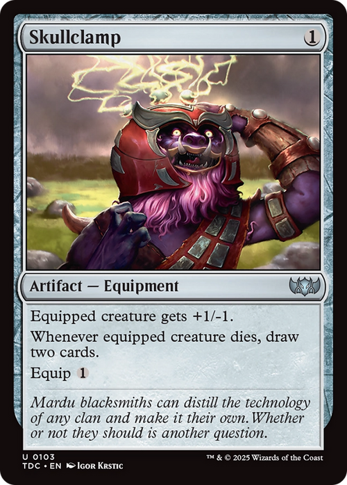 Skullclamp (TDC-103) - Commander: Tarkir: Dragonstorm