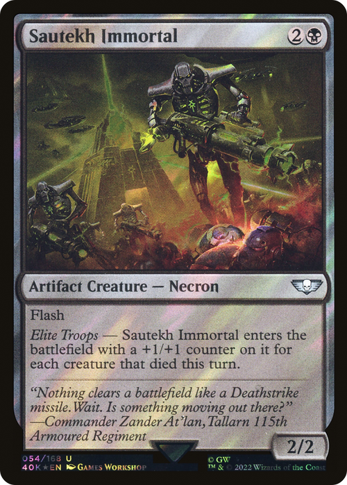 Sautekh Immortal (Surge Foil) (40K-054) - Warhammer 40,000 Commander Foil