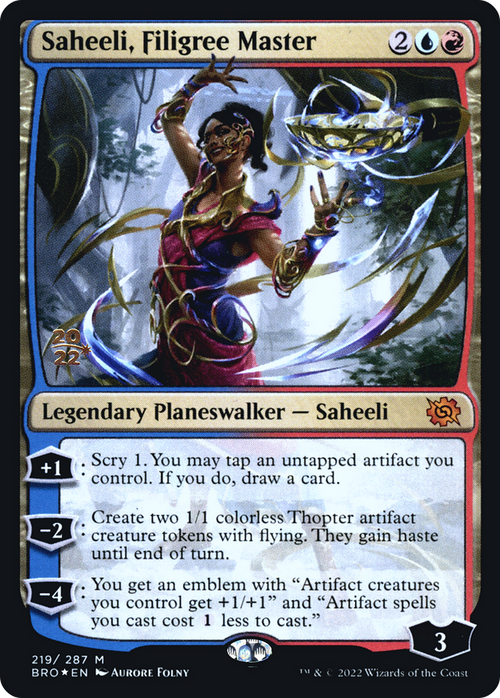 Saheeli, Filigree Master (PRE-219) - The Brothers' War Promos Foil