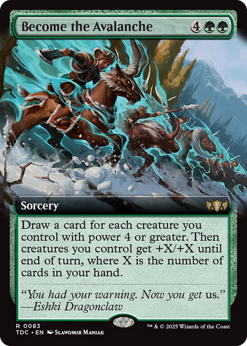 Become the Avalanche (TDC-083) - Commander: Tarkir: Dragonstorm: (Extended Art)