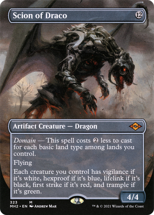 Scion of Draco (Borderless) (MH2-323) - Modern Horizons 2 (Borderless) Foil