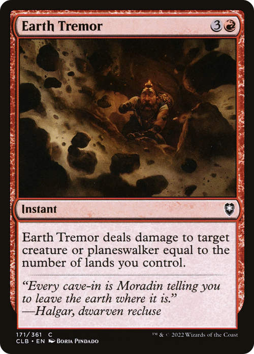 Earth Tremor (CLB-171) - Commander Legends: Battle for Baldur's Gate Foil