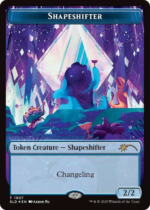 Shapeshifter Token (1907) (Double Rainbow Foil) (SLD-1907) - Secret Lair Drop Foil