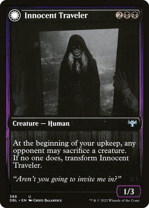 Innocent Traveler (DBL-388) - Innistrad: Double Feature: (Double Faced Transform) Foil