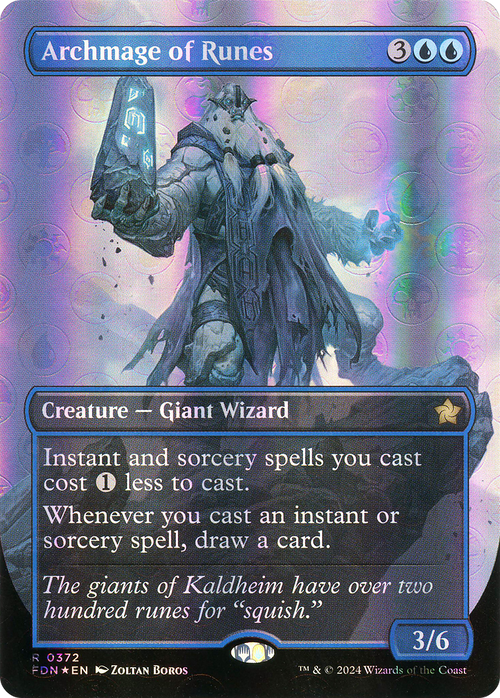 Archmage of Runes (Borderless) (Mana Foil) (FDN-372) - Foundations Foil