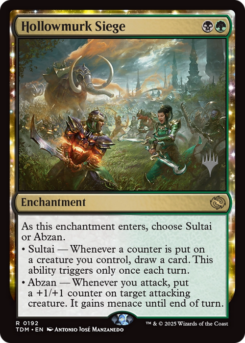 Hollowmurk Siege (PPTDM-192P) - Promo Pack: Tarkir: Dragonstorm: (enchantment)