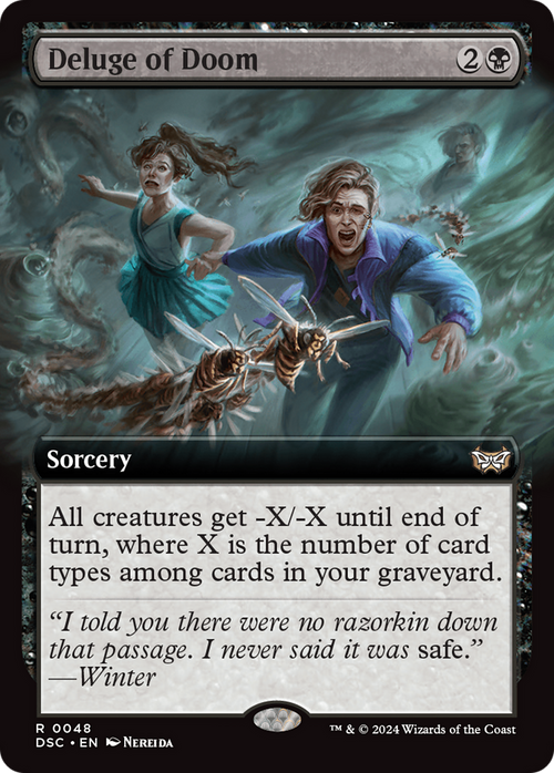 Deluge of Doom (Extended Art) (DSC-048) - Duskmourn: House of Horror Commander: (Extended Art)