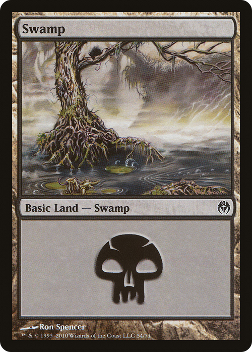 Swamp (34) (DDE-034) - Duel Decks: Phyrexia vs. the Coalition