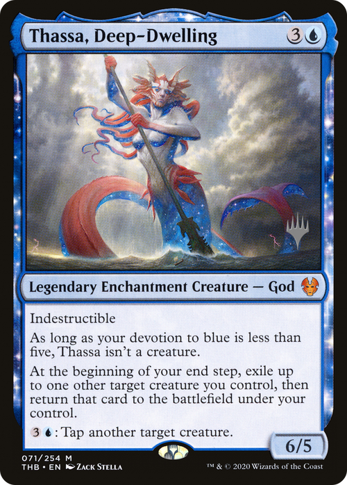 Thassa, Deep-Dwelling (PPTHB-71P) - Theros Beyond Death Promos: (enchantment) Foil