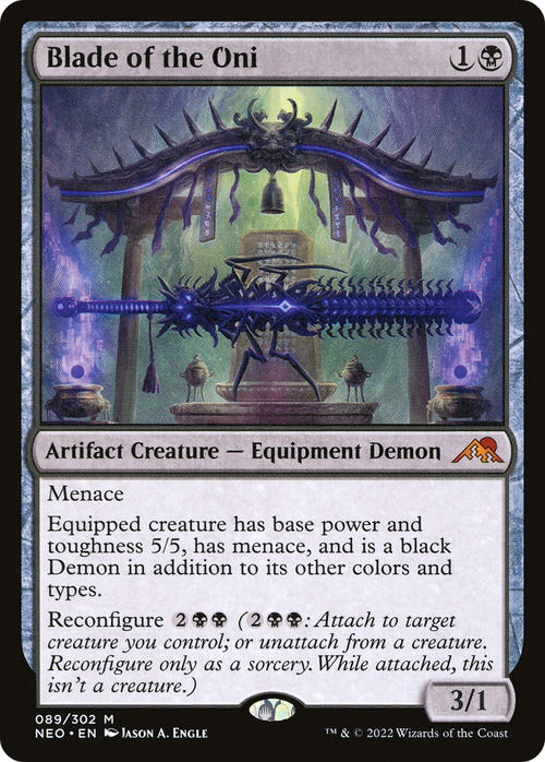 Blade of the Oni (NEO-089) - Kamigawa: Neon Dynasty Foil