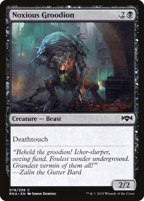 Noxious Groodion (RNA-078) - Ravnica Allegiance