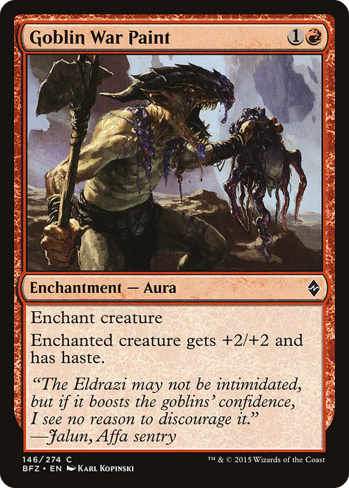 Goblin War Paint (BFZ-146) - Battle for Zendikar