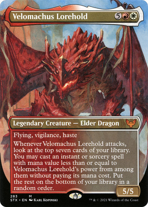 Velomachus Lorehold (Borderless) (STX-283) - Strixhaven: School of Mages (Borderless) Foil