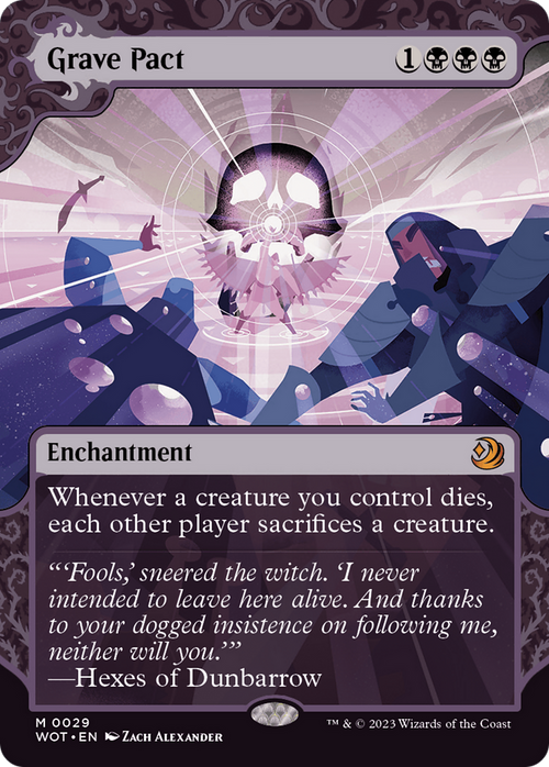 Grave Pact (WOT-029) - Wilds of Eldraine: Enchanting Tales: (Showcase) (Borderless) Foil